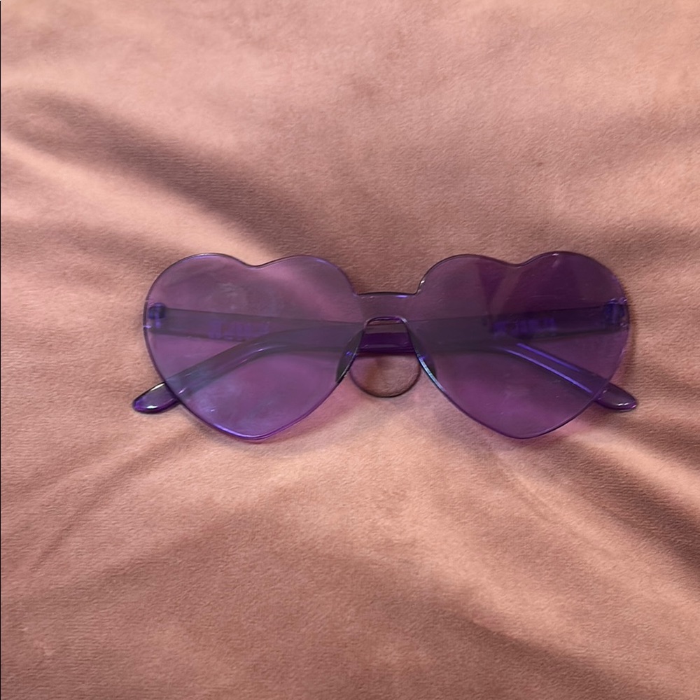 Purple Heart-Shaped Sunglasses